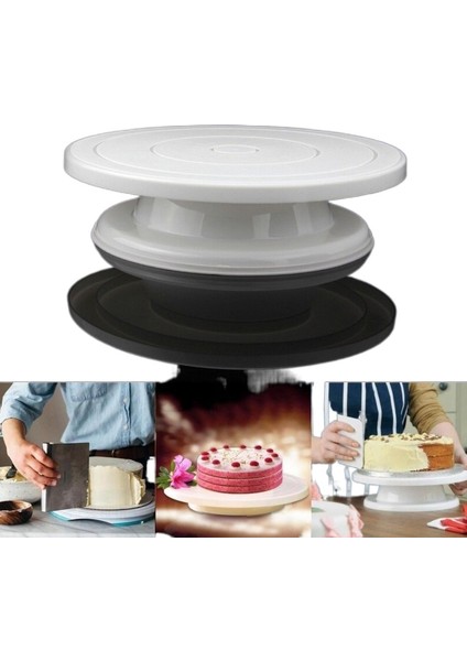50 Adet Nozul Stili Kek Standı Döner Tabla Döner Taban Kek Plastik Hamur Bıçağı Dekorasyon Kremalı Kek Stand Seti Kek Döner Döner Tabla Aracı (Yurt Dışından)
