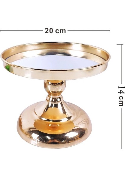20CM Altın Tarzı Altın Gümüş Kek Standı Takım Elbise Kek Tepsisi Ev Dekorasyonu Tatlı Masa Dekorasyon Partisi Düğün Ekranı (Yurt Dışından)