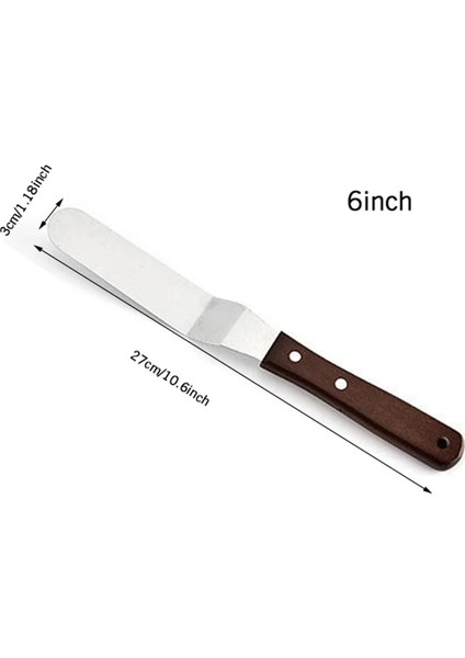 Spatula 6 Inç 27 cm Stili Gıda Sınıfı Plastik Kek Döner Tabla Döner Kek Hamur Bıçağı Dekorasyon 10 Inç Kremalı Kek Stand Kek Döner Tabla Sıcak Sal (Yurt Dışından)