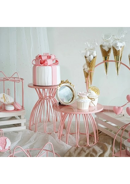 12 cm Tarzı Sweetgo Pembe Kek Standları Ev Dekorasyon Depolama Rafları Reçine Tepsileri Tatlı Araçları Açık Cinsiyet Ortaya Parti Bebek Kız Doğum Günü (Yurt Dışından) modelleri