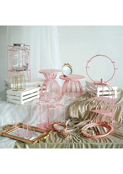 12 cm Tarzı Sweetgo Pembe Kek Standları Ev Dekorasyon Depolama Rafları Reçine Tepsileri Tatlı Araçları Açık Cinsiyet Ortaya Parti Bebek Kız Doğum Günü (Yurt Dışından) indirimleri