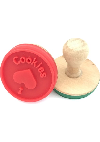 Kalp Tarzı El Yapımı Dıy Damga Çocuk El Sanatları Için Yuvarlak Ahşap Lastik Damga Kolu (Yurt Dışından)