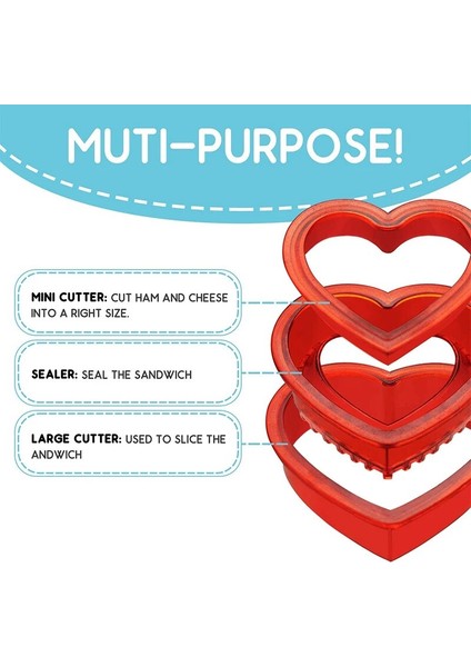 3 Adet Kare Şekilli Stil Çocuklar Için En Iyi Sandviç Kesici ve Mühürleyen Set Öğle Yemeği Kutusu Veya Bento Kutusu Öğle Yemeği Aksesuarları 3'ü 1 Arada Sandviç Şekli Kesici Yap (Yurt Dışından) modelleri