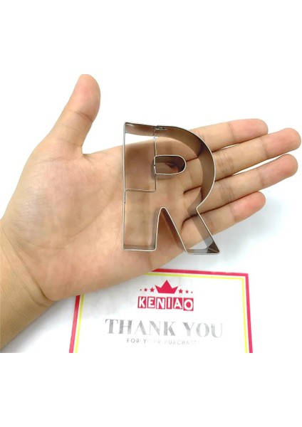 Kenıao Harf R Of Alfabe Doğum Günü Partisi Için Çerez Kesici x 6,4 cm - Bisküvi Fondan Pasta Kesici -Paslanmaz Çelik (Yurt Dışından)