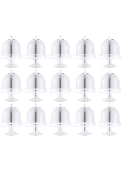 Şeffaf Renk Stili Mini Kek Standı-Setli ve E Kapaklı Mini Kek Tavası, Gle Cup Kek Standı Mini Tatlı Tavası (Yurt Dışından)