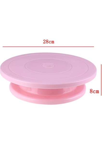 Pembe Tarzı cm Kek Döner Döner Kaymaz Kek Dekorasyon Döner Tabla Kek Döner Tabla Yuvarlak Kek Standı Mutfak Pişirme Araçları (Yurt Dışından)