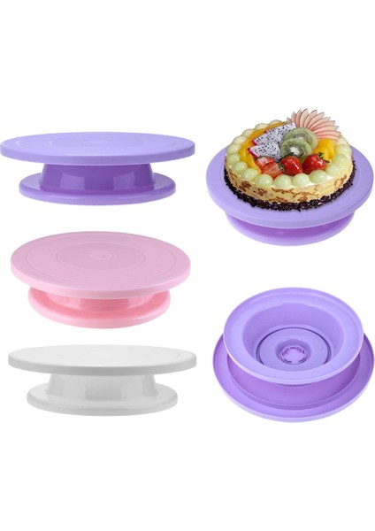 Pembe Tarzı cm Kek Döner Döner Kaymaz Kek Dekorasyon Döner Tabla Kek Döner Tabla Yuvarlak Kek Standı Mutfak Pişirme Araçları (Yurt Dışından)
