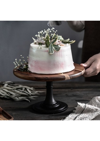 Siyah Stil Bmby-Kek Tabağı Standı Ahşap Tabak Yüksek Taban Tatlı Tabağı Parti Filme Sahne Tatlı Tabağı Düğün Tepsisi Dekorasyon Ekran (Yurt Dışından) modelleri