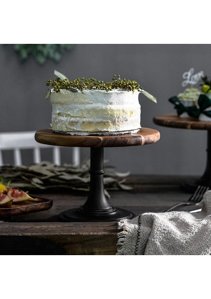 Siyah Stil Bmby-Kek Tabağı Standı Ahşap Tabak Yüksek Taban Tatlı Tabağı Parti Filme Sahne Tatlı Tabağı Düğün Tepsisi Dekorasyon Ekran (Yurt Dışından) fırsatları