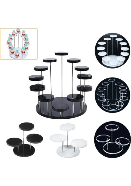 No.1 Tarzı Yuvarlak Cupcake Standı Akrilik Takı Kek Tatlı Partisi Için Ekran Standı Düğün Pastası Rafı Bebek Duş Dekorasyon Tutucu (Yurt Dışından) fiyatları