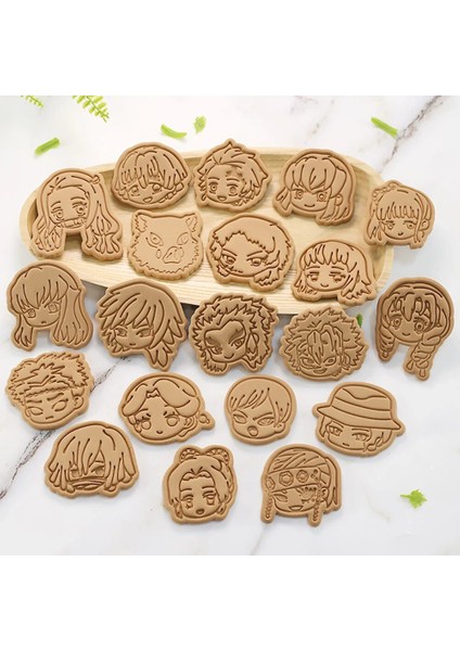 No5 Tarzı Sevimli Demon Slayer Karikatür 3D Çerez Kesici Bisküvi Kalıpları Dıy Kek Kalıpları Dekorasyon Pişirme Aksesuarları Araçları (Yurt Dışından) modelleri