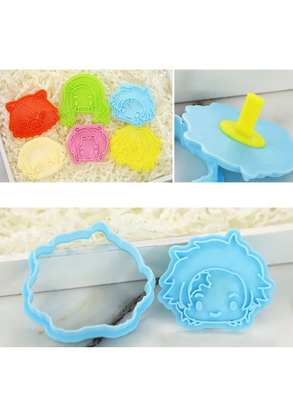 No5 Tarzı Sevimli Demon Slayer Karikatür 3D Çerez Kesici Bisküvi Kalıpları Dıy Kek Kalıpları Dekorasyon Pişirme Aksesuarları Araçları (Yurt Dışından) fırsatları