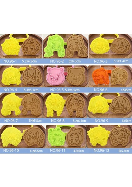 No5 Tarzı Sevimli Demon Slayer Karikatür 3D Çerez Kesici Bisküvi Kalıpları Dıy Kek Kalıpları Dekorasyon Pişirme Aksesuarları Araçları (Yurt Dışından) indirimleri