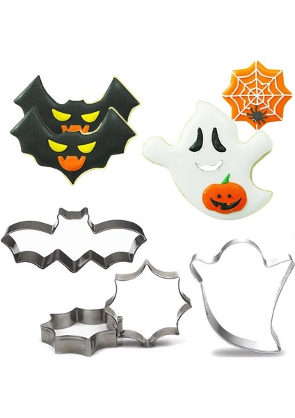 Yuvarlak Stil Et Kurabiye Bisküvi Dıy Kalıp Cadılar Bayramı Fondan Bisküvi Yuvarlak Çiçek Kek Kesici Mutfak Pişirme Kabartma Stencil Kalıp (Yurt Dışından) modelleri