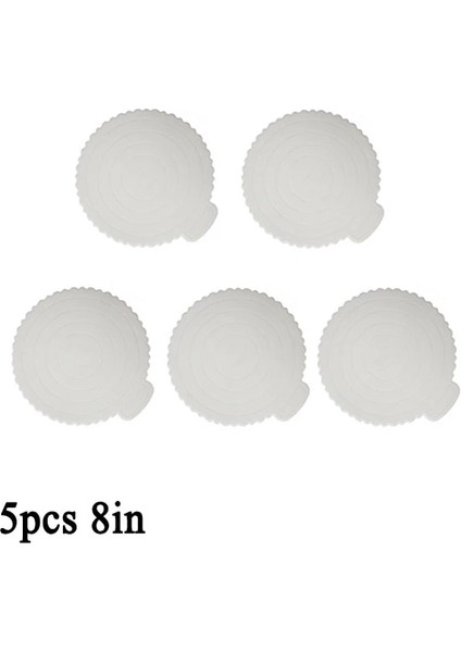 8in 5 Adet Tarzı Inç Yeniden Kullanılabilir Yuvarlak Mus Kek Panoları Ev Düğün Doğum Günü Partisi Için Plastik Kek Tabanı Cupcake Tatlı Tepsisi (Yurt Dışından)