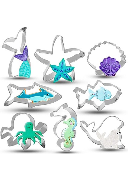 Koyu Gri Tarzı Ark Denizyıldızı Balina Denizatı Kabuğu Denizkızı Kurabiye Kesici Setleri Kek Dekorasyon Fondan Kesiciler Pişirme Kurabiye Biscoito Kalıp (Yurt Dışından) fiyatları