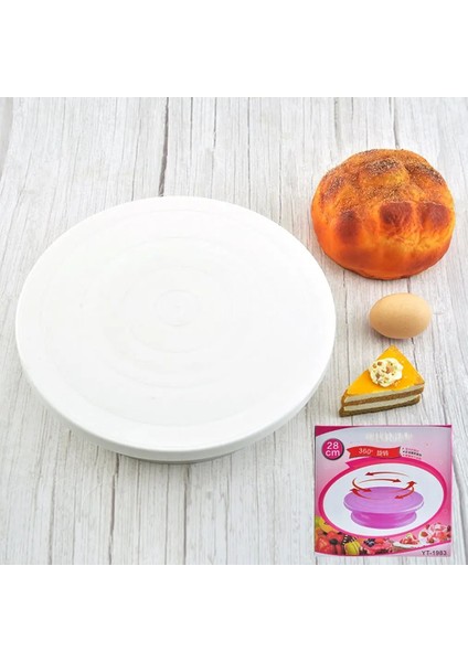 Kek Döner Tabla Kek Dekorasyon Masası Dıy Krem Döner Aracı Kek Döner Tabla Standı Mutfak Pişirme Araçları (Yurt Dışından)