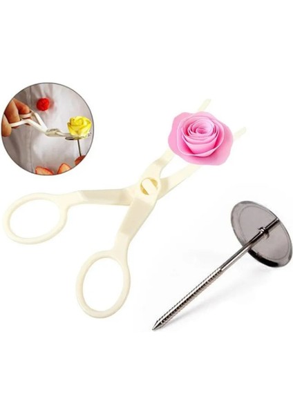 2 Adet Tarzı 2 Adet Kek Pişirme G Standları Araçları Kek Çiçek Çivileri Paslanmaz Çelik G Tırnak Gülü Dekor Kaldırıcı Fondan Pasta Süsleme Tepsisi (Yurt Dışından) fiyatları