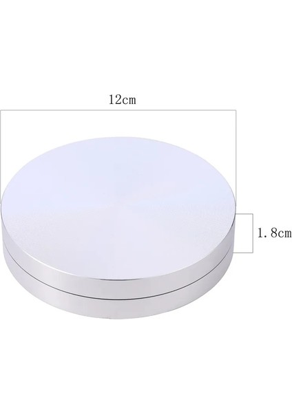 12 cm Tarzı 1 Adet Kek Pişirme Tepsisi Aks Döner Tabla Alüminyum Alaşımlı Döner Tepsi Standı Tabanı Alüminyum Rotor Rulman Kek Pişirme Döner Tablası (Yurt Dışından)