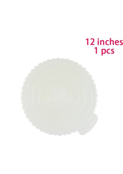 12 Inç - 1 Adet Tarzı 3 Adet Kullanımlık Yuvarlak Mousse Kek Panoları Plastik Cakeboard Base Cupcake Tatlı Tepsisi Ev Düğün Doğum Günü Partisi Kek Araçları (Yurt Dışından)