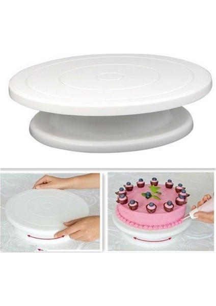 Mor Tarzı Yeni Plastik Kek Standı Döner Tabla Döner Raf Hamur Bıçağı Dekorasyon Pürüzsüz Kremalı Kek Plakası Döner Tabla Dıy Pişirme Aracı (Yurt Dışından) fiyatları