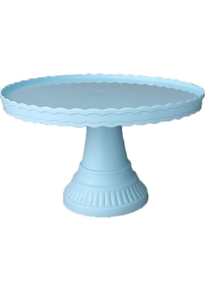 Mavi Stil Doğum Günü Düğün Pastası Teşhir Plakası Parti Cupcake Depolama Standı Tatlı Masa Kek Dekor Yüksek Ayak Tepsisi Sergi Rafı (Yurt Dışından)