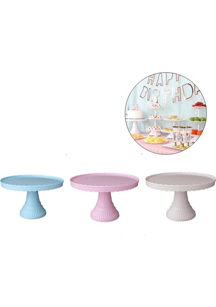 Mavi Stil Doğum Günü Düğün Pastası Teşhir Plakası Parti Cupcake Depolama Standı Tatlı Masa Kek Dekor Yüksek Ayak Tepsisi Sergi Rafı (Yurt Dışından)