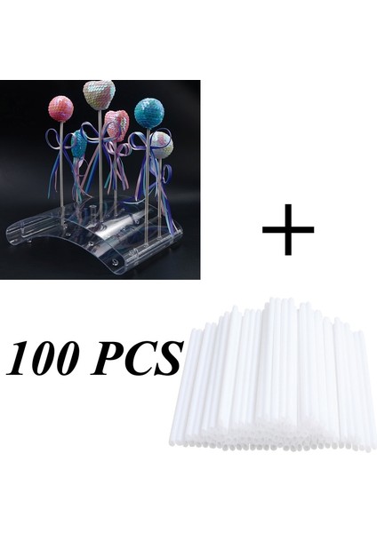 100STICKS Tarzı Beyaz 20 Delik Şeffaf Ark Şekilli Lolipop Ekran Standı Şeker El Sanatları Hediye Dıy Çikolatalı Kek Aracı Mutfak Aksesuarları Silikon Kalıpları (Yurt Dışından)