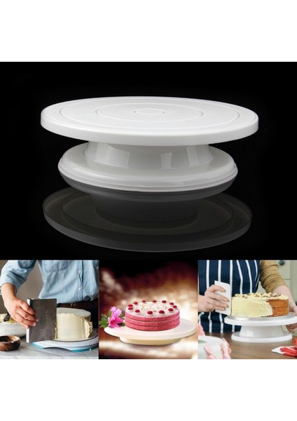 Pembe Tarzı Yuvarlak Kek Pikap Standı Kek Dekorasyon Aksesuarları Dıy Kalıp Dönen Kararlı Kaymaz Yuvarlak Kek Masası Mutfak Kek Pişirme Araçları (Yurt Dışından) indirimleri