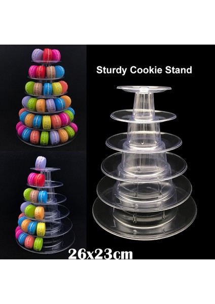 Stil 4 Stil Çok Katmanlı Macaron Ekran Standı Cupcake Kulesi Raf Kek Standı Parti Düğün Doğum Günü Pastası Dekorasyon Aracı Için Pvc Tepsi Bakeware (Yurt Dışından)