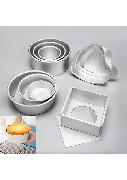 Kalp 10 Inç Stili Inç Kalp Kek Kalıbı Çıkarılabilir Alt Kek Tavaları Katmanlı Yuvarlak Cheesecake Tava Alüminyum Pişirme Aksesuarları (Yurt Dışından) fiyatları