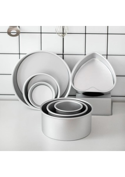 Kalp 10 Inç Stili Inç Kalp Kek Kalıbı Çıkarılabilir Alt Kek Tavaları Katmanlı Yuvarlak Cheesecake Tava Alüminyum Pişirme Aksesuarları (Yurt Dışından) modelleri