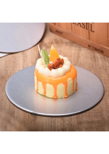 GÜMÜŞ-10CM-10 Adet Tarzı Shenhong cm Gümüş Yuvarlak Kaplamalı Cakeboard Hamur Işleri Tepsi Tek Kullanımlık Kek Çember Taban Panoları Kek Tabağı Süslemeleri Teşhirleri (Yurt Dışından)