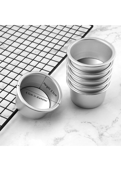6 Adet 2 Inç Tarzı Tam Boy Yuvarlak Eloksallı Alüminyum Kek Kalıbı Seti Çıkarılabilir Taban Yapışmaz Cheesecake Pişirme Tavaları Düğün Doğum Günü Partisi Için Uygun (Yurt Dışından)