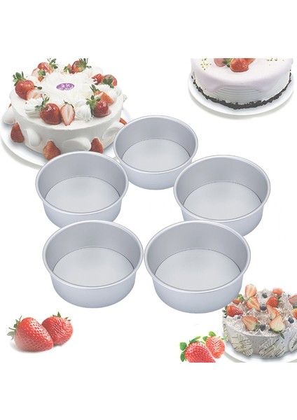 4 Inç Tarzı Yuvarlak Kek Pişirme Kalıbı Kek Tava Teneke Pişirme Kalıbı Alüminyum Alaşımlı Mousse Ekmek Tost Pişirme Için Çıkarılabilir Alt Gevşek Taban (Yurt Dışından)