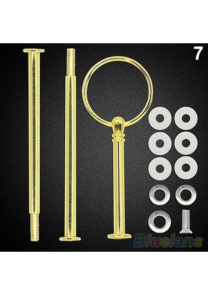 Altın Yuvarlak Stil 1 Takım Çok Stil Pratik 2 Veya 3 Katmanlı Plaka Kolu Uydurma Donanım Çubuk Aracı Kek Tabağı Standı Bakeware Kek Tepsisi Standı (Yurt Dışından)