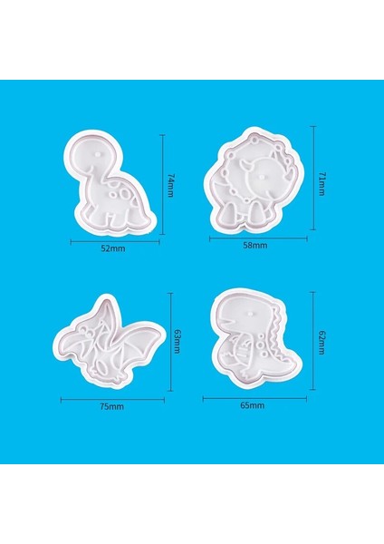 Dinozor B Tarzı 1 Takım Dinozor Kurabiye Kalıbı Hayvan Bisküvi Kesici Gıda Sınıfı Plastik Dıy Pişirme Araçları Orman Parti Doğum Günü Kek Malzemeleri (Yurt Dışından)