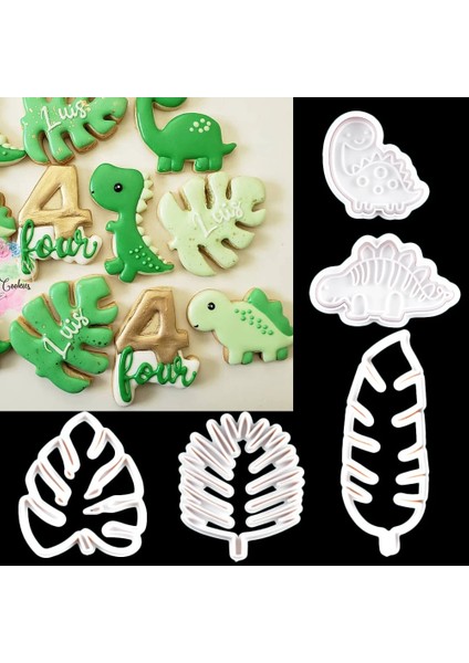 Dinozor B Tarzı 1 Takım Dinozor Kurabiye Kalıbı Hayvan Bisküvi Kesici Gıda Sınıfı Plastik Dıy Pişirme Araçları Orman Parti Doğum Günü Kek Malzemeleri (Yurt Dışından) fiyatları