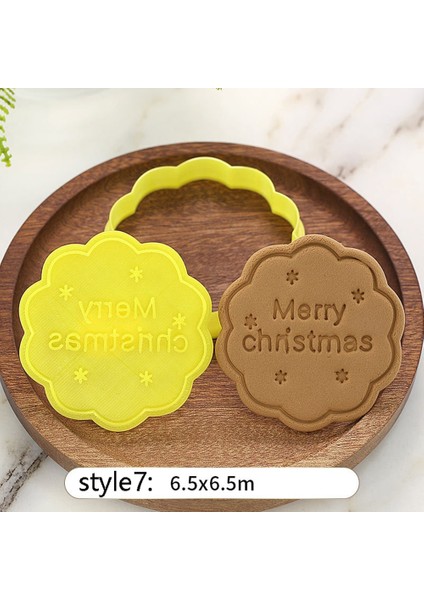 Stil7 Stil Yeni Noel Kurabiye Damgası Bisküvi Dıy Kalıp 3D Kurabiye Kek Kesici Pişirme Kalıp Noel Kurabiye Kesiciler Renk Rastgele (Yurt Dışından)