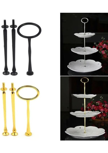 3 Katmanlı Bronz Stil Sıcak Satış Katmanları Kek Çubuk Plaka Standı Kolu Montaj Donanım Plakasız Fırında Düğün Pasta Yok Kek Tepsisi Mutfak Gereçleri (Yurt Dışından) modelleri