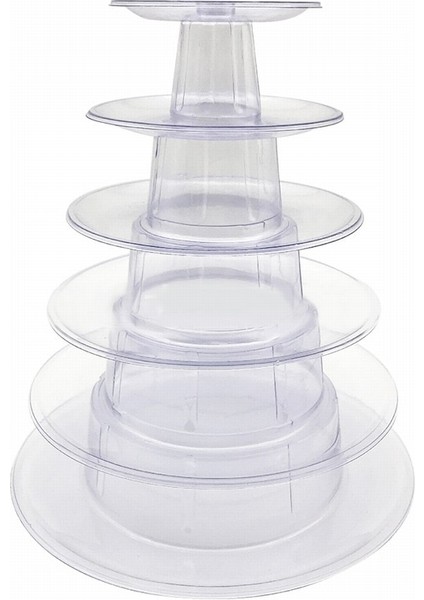 6 Katlı Stil Yuvarlak 4 6-Tiers Macaron Ekran Standı Cupcake Kulesi Raf Kek Standı Düğün Doğum Günü Pastası Dekorasyon Araçları Için Pvc Tepsi Bakeware (Yurt Dışından) indirimleri