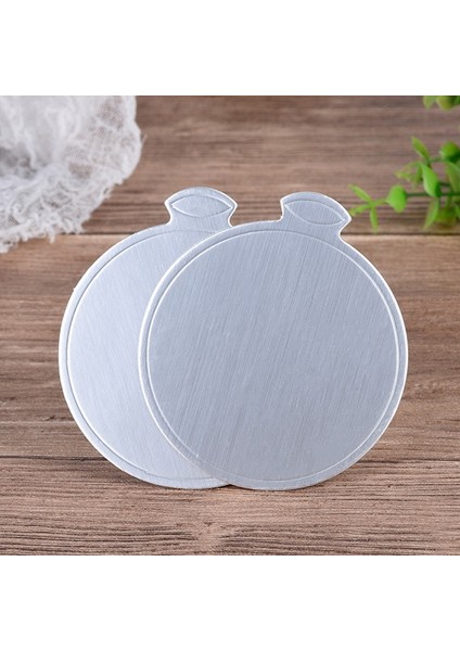 Gümüş-L Tarzı 100'LÜ Yuvarlak Kek Panosu Paketi Dekoratif Tek Kullanımlık Kek Pizza Daire Karton Kek Karton Kek Kağıt Panoları (Yurt Dışından)