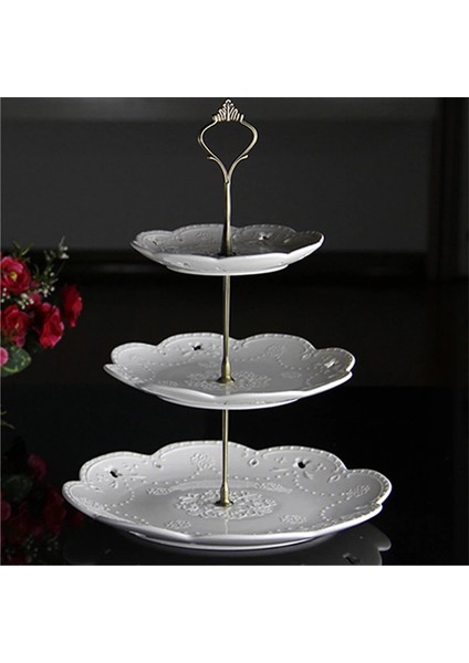 Altın Tarzı Kek Standı Çinko Alaşım Altın Ton 1 Takım Katmanlar Tatlılar Şeker Kek Tepsisi Düğün Parti Kek Ekran Standı (Yurt Dışından) fiyatları
