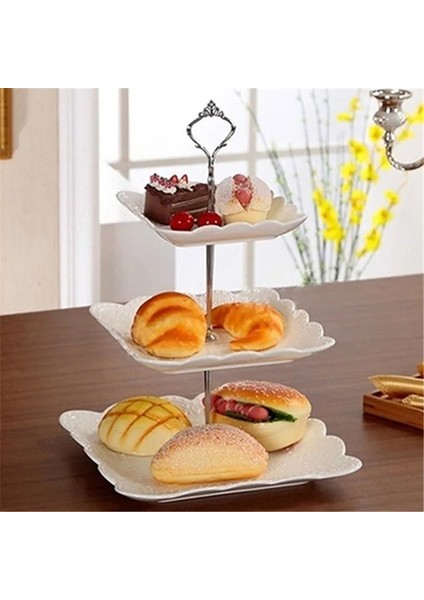 Altın Tarzı Kek Standı Çinko Alaşım Altın Ton 1 Takım Katmanlar Tatlılar Şeker Kek Tepsisi Düğün Parti Kek Ekran Standı (Yurt Dışından) modelleri