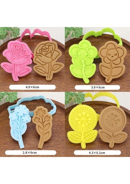 Stil 8 Stil Çocuk Aperatif Bisküvi Kalıbı Gül Çiçek Kiraz Şekli Dıy Pişirme Bisküvi Kalıbı 3D Üç Boyutlu Presleme Bisküvi Kesici (Yurt Dışından) modelleri