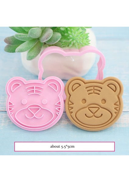 9-Rastgele Renk Stili Attern Karikatür Kaplan Bisküvi Kalıbı Sevimli Dıy Küçük Hayvan 3D Üç Boyutlu Basın Fondan Mutfak Ev Pişirme Araçları (Yurt Dışından)