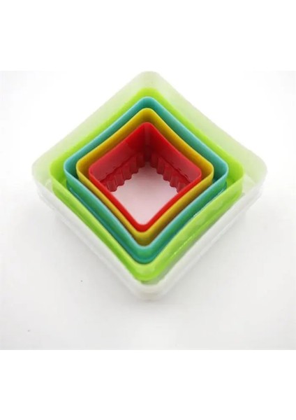 Kare Tarzı Plastik Çember Kurabiye Makinesi Kurabiye Kesici Çerçeve Fondan Sugarcraft Bisküvi Kek Kalıbı Dıy Çok Tarzı Tatil Kaynağı (Yurt Dışından)