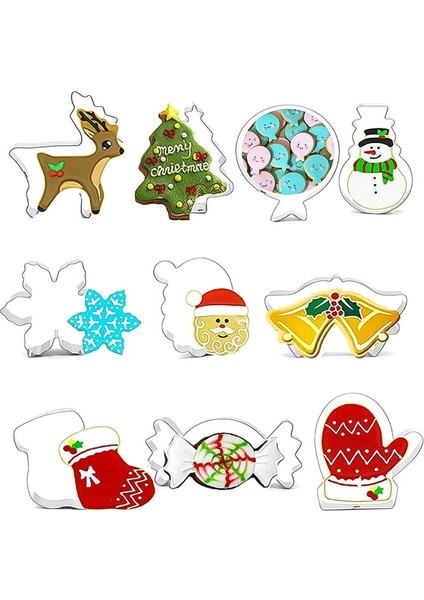 A1 Stili Noel Araçları Çeşitli Dıy Çerez Kesici Paslanmaz Çelik Kesim Bisküvi Kalıp Pişirme Araçları Sebze Doğrayıcı Mutfak Aksesuarları (Yurt Dışından) fırsatları