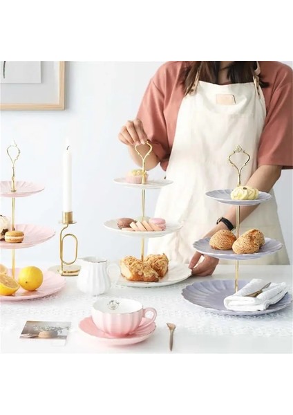 No.6 Tarzı 2 Katmanlı Donanım 3 Katmanlı Taç Metal Kek Tabağı Standı Uydurma Parti Tepsisi Kek Gıda Tatlı Rafı Tutucu Mutfak Ev Için Plaka Yok (Yurt Dışından) fırsatları