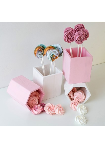 Mavi Stil Sweetgo Hasır Tutucu Kek Masa Dekorasyon Makyaj Fırçası Depolama Çiçekler Vazo Arka Plan Manzara Sahne Karamel Lolipop Ahşap Pot (Yurt Dışından) modelleri